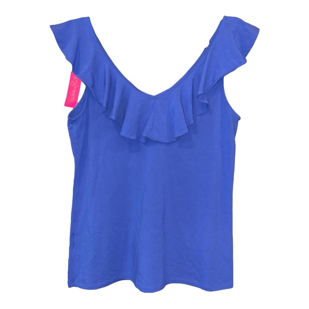 Lilly Pulitzer Alessa Top style# 002318 in Corsica Blue NWT Size S AR 10 - Picture 3 of 8